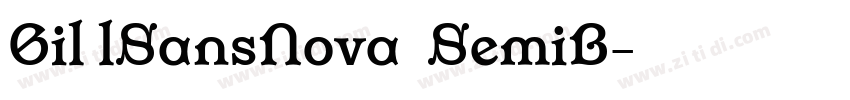 Gil lSansNova  SemiB字体转换